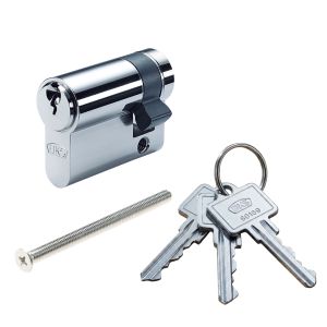 PZ88 HALVE CILINDER VS BU/BI 50/10 VERNIKKELD MET 3 SLEUTELS SKG** 