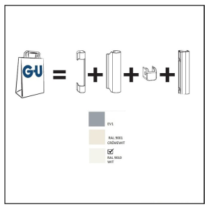 AFDEKKAPPEN SET INBOORPAUMEL TYPE D WIT