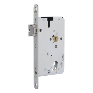 PANIEKSLOT B-2171 SOLENOID DUBBELLE DEUR DOORNMAAT 65 PC72 OMLEGBAAR VLAK 24MM AFGEROND RVS