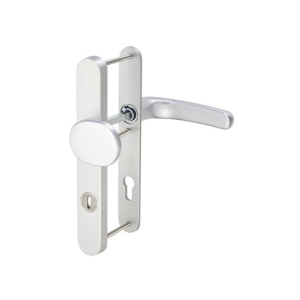 GARNITUUR LANGSCHILD KNOP/KRUK SMAL KT92 ALU DEURDIKTE 80MM