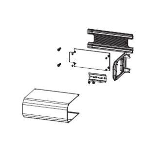 AFDEKKAP VERLENGSET DTN L=200MM E6/EV1 ZILVER GEANODISEERD