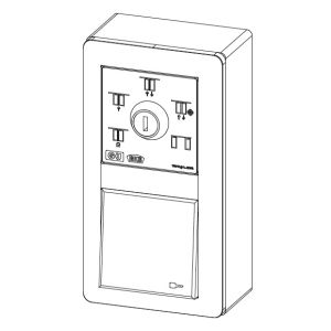 PROGRAMMASCHAKELAAR POS-5 EN TASTER MET ST-SYMBOOL GIRA WIT 9010 OPBOUW