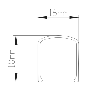 AFDEKPROFIEL VENTUS F 200, 1800 MM