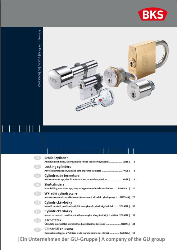 Handleiding Sluitcilinders