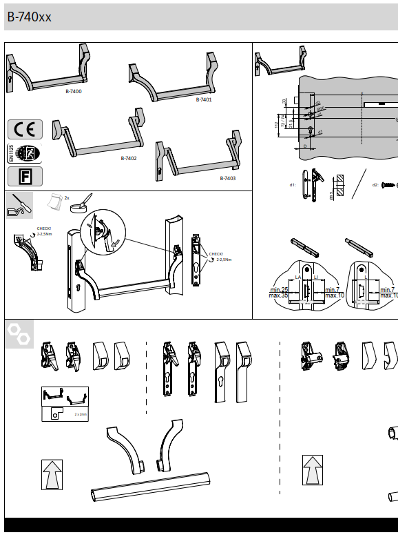 Handleiding Paniekstangen  B-740..