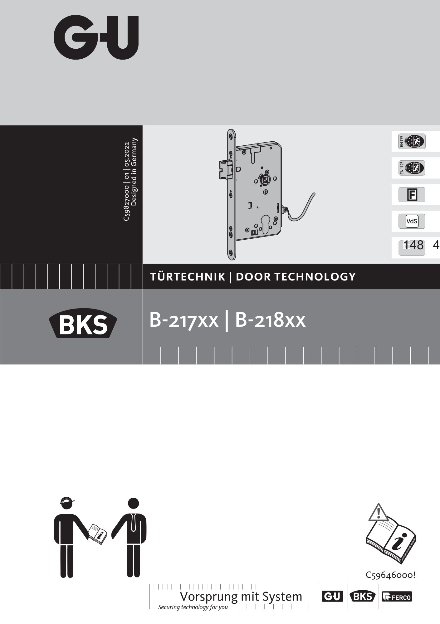 Handleiding Solenoid panieksloten  B-217..| B-218..