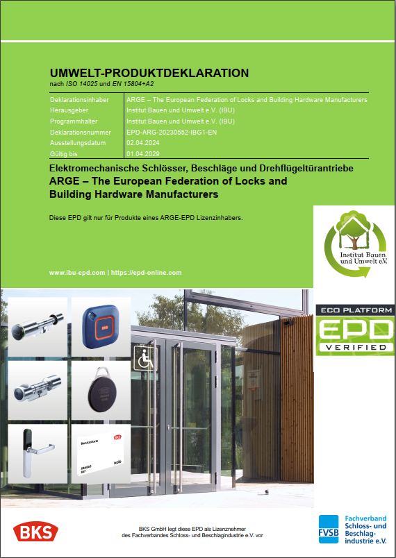 EPD-Elektromechanische sloten, beslag en draaideuraandrijvingen